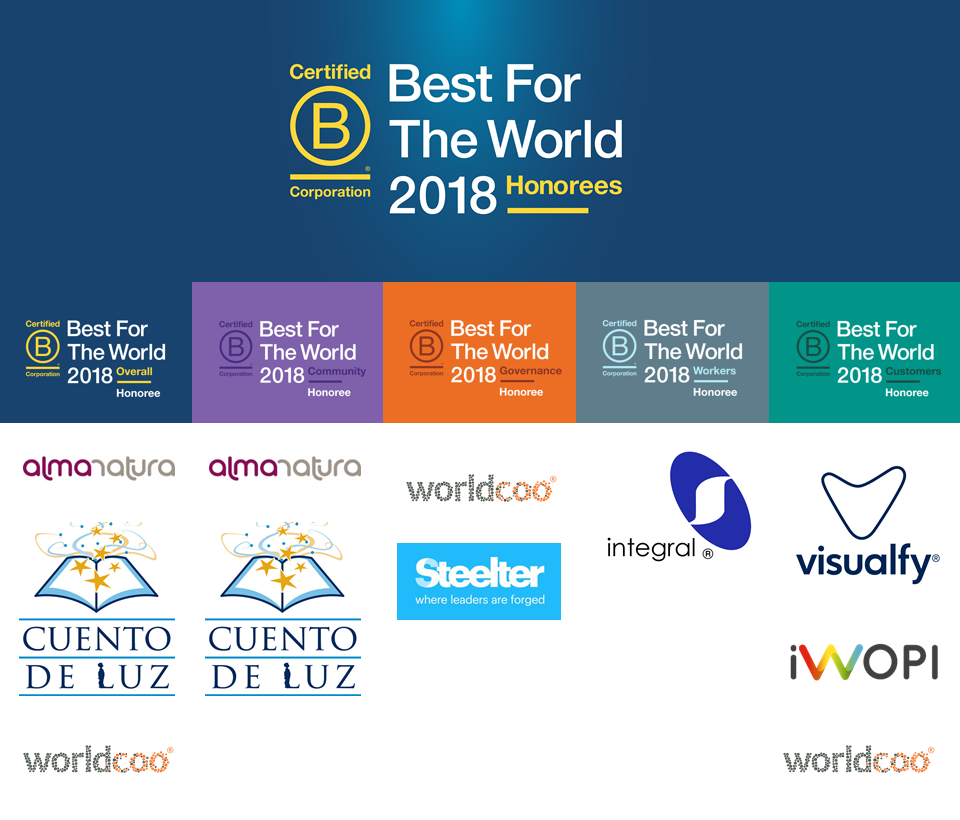 Visualfy incluida en las listas Best for The World 2018 de BCorporation