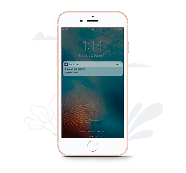 an ios apple mobile with the visualfy app opened an ios apple mobile with the visualfy app opened