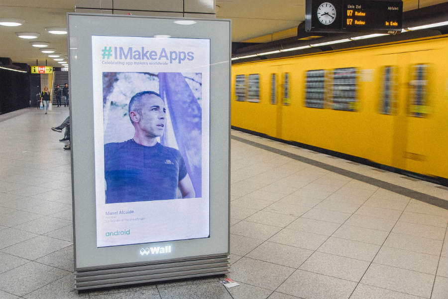 Visualfy en la campaña I Make Apps en el metro de Berlín